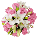 Stylish Rose & Lily Fresh Flower Bouquet for Gifts & Decor