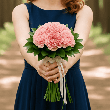Pink Carnations Bridesmaids Bouquets 3 Sets Fresh Flowers 43 Stems Each