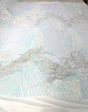 Fringe Sequin Polyester Fabric - 4 Way Stretch Mesh, Fringe Sequins, 54" Width (1 Yard)