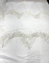 Fringe Sequin Polyester Fabric - 4 Way Stretch Mesh, Fringe Sequins, 54" Width (1 Yard)