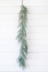 4' Frosted Cedar Garland Winter Christmas Mantel Decor