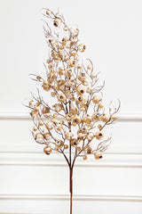 32” Frosted Iced Gold Crabapple Spray