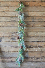 6' Pine Berry Bell Christmas Garland