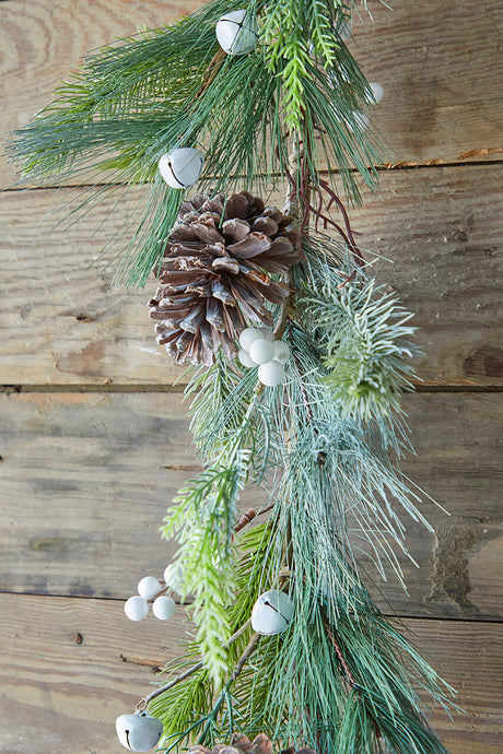 6’ Pine Berry Bell Garland
