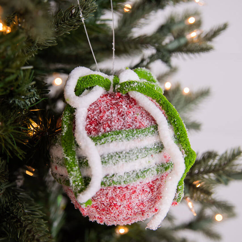 4.5 Inch Frosted Ball Ornament