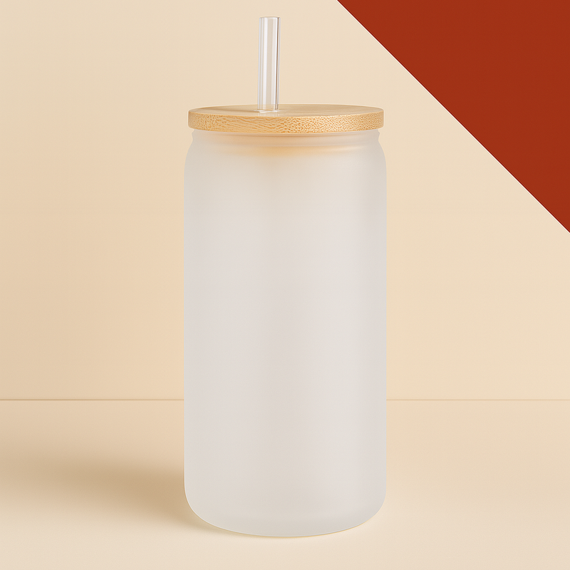 16Oz Frosted Glass Tumbler - Clear, Matte, Double Wall Insulated, 16 Oz (1 Unit)
