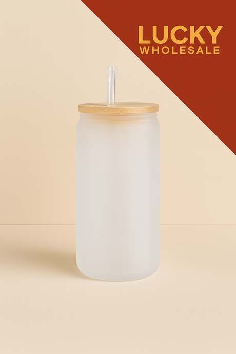 16Oz Frosted Glass Tumbler - Clear, Matte, Double Wall Insulated, 16 Oz (1 Unit)