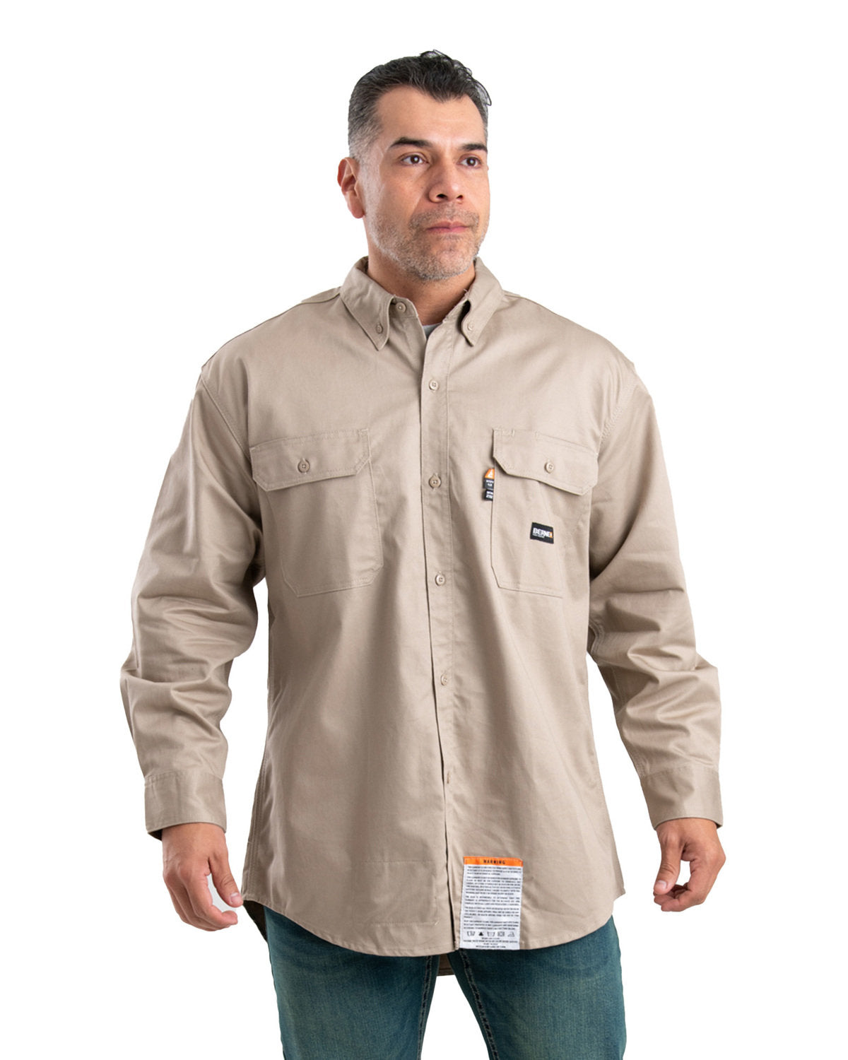 Men's Tall Flame-Resistant Button Down Work Shirt