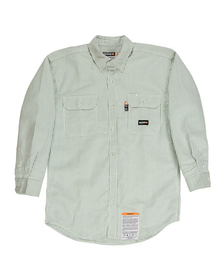 Men's Flame-Resistant Down Plaid Work Shirt