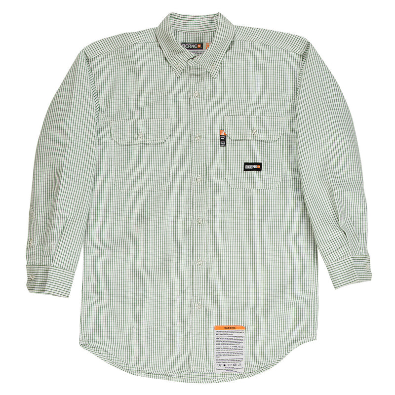 Men's Tall Flame-Resistant Down Plaid Work Shirt