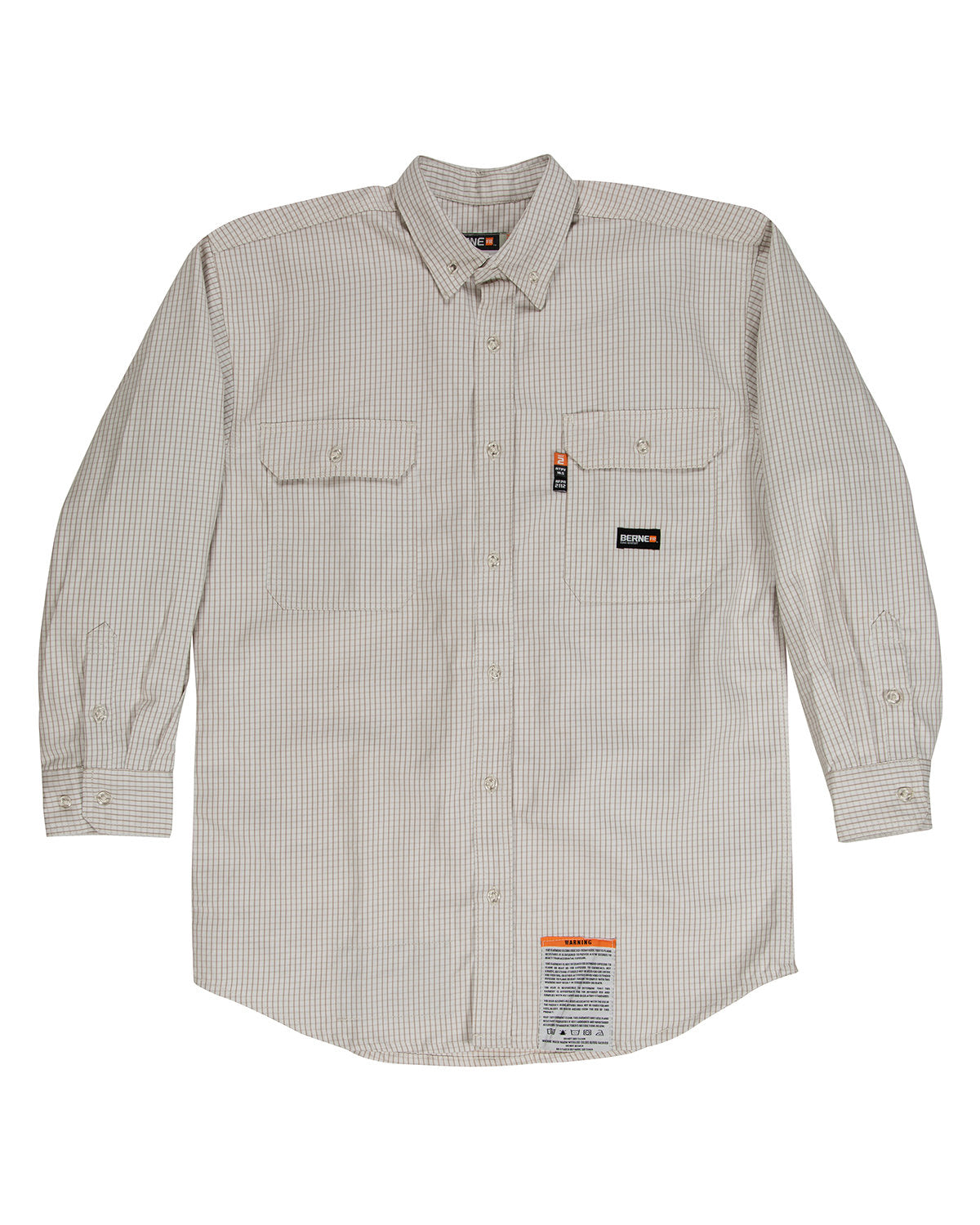 Men's Tall Flame-Resistant Down Plaid Work Shirt