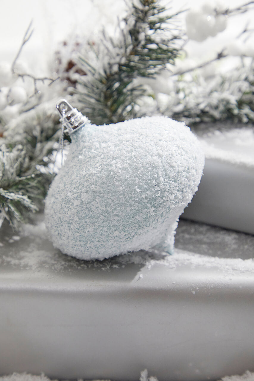 4" Blue Snow Frosted Onion