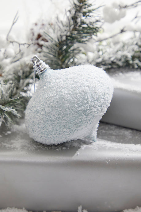 4" Blue Snow Frosted Onion