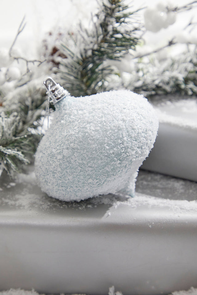 4" Blue Snow Frosted Onion