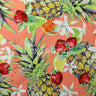 Fruit Cocktail Nylon Spandex Fabric - Orange And Black Multi, Tropical Fruit Print, 58/60" Width (1 Yard)