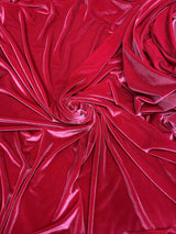 Hot Pink Stretch Velvet Fabric - Hot Pink, 58"-60" Width