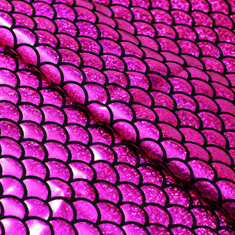 Mermaid Hologram Nylon Spandex Fabric - Assorted Colors Hologram Mermaid Fish-Scale, 58/60" Width (1 Yard)