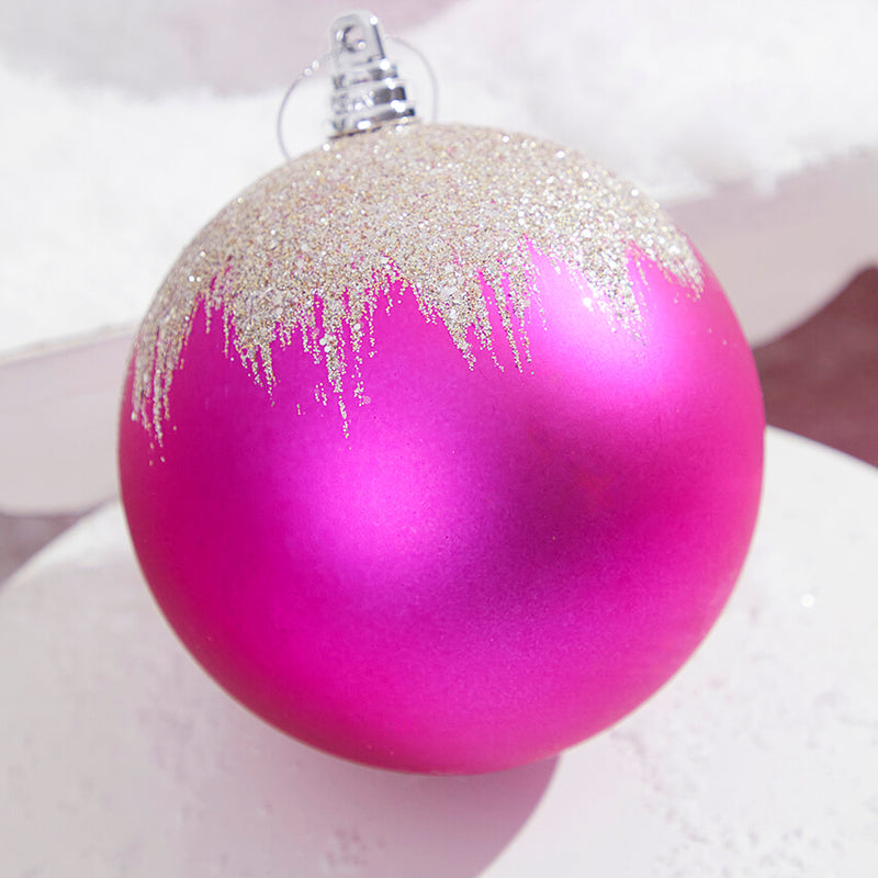 4" Fuchsia Frost Ball Ornament