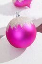 4" Fuchsia Frost Ball Ornament
