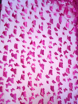 3D Butterflies Fuchsia Polyester Mesh Fabric - Satin Butterflies, Fuchsia, 54" Width