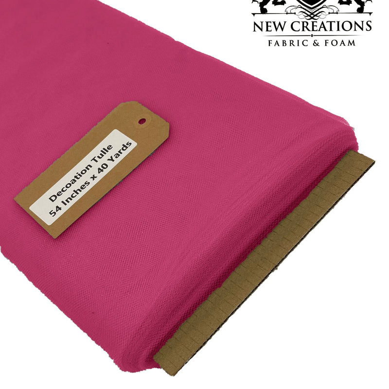 Fuchsia Tutu Tulle Fabric - Fuchsia Sheer Netting, 54" Width (5 Yards)