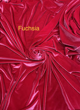 Hot Pink Stretch Velvet Fabric - Hot Pink, 58"-60" Width