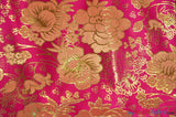 Oriental Metallic Flower Brocade Metallic Brocade Fabric - Metallic Flower, 58" Width (1 Yard)