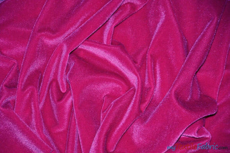 Stretch Velvet Spandex Fabric - Solid, 58" Width (1 Yard)