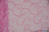 Ferial Organza Embroidery Polyester Fabric - Embroidered Floral Sheer With Sequins, 52/54" Width, Multiple Colors (1 Yard)