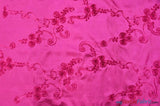 Ribbon Taffeta Polyester Fabric - Embroidered Ribbon Cord, Multiple Colors, 54" Width (1 Yard)