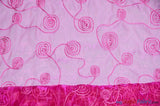 Donatello Organza Embroidery Fabric - Embroidered Floral Sheer, 54" Width, Multiple Colors (1 Yard)