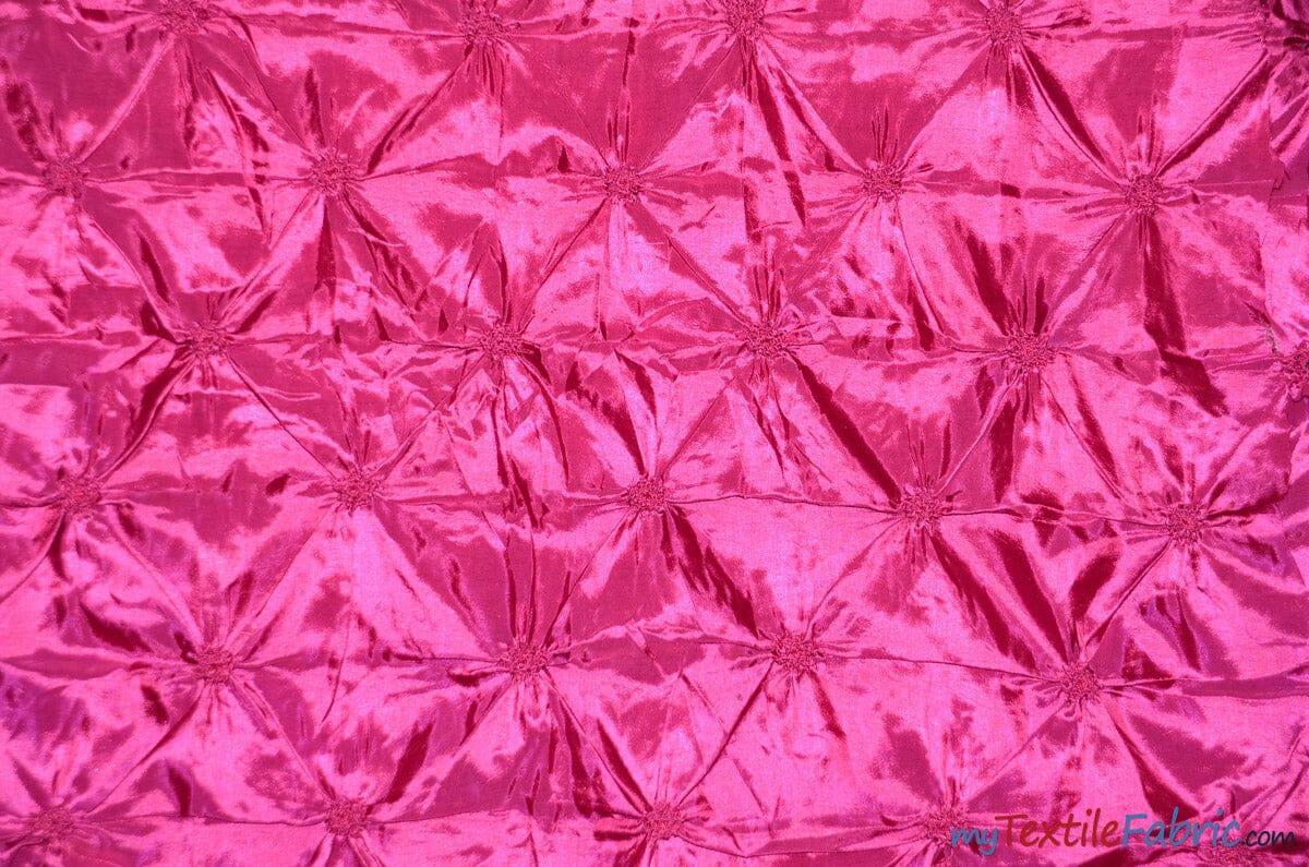 Pinwheel Button Taffeta Polyester Fabric - Pinwheel Button Texture, 48" Wide, Multiple Colors (1 Yard)