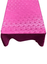 Square Tablecloth Roses Jacquard Satin Fabric - Floral Jacquard, 42" X 42" (1 Piece)
