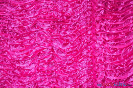 Australian Layered Puff Satin Fabric - 3D Layered Wave, Multiple Colors, 54" Width