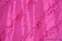 Forest Taffeta Embroidery Polyester Fabric - Hanging Leaf Pattern, 54" Width, Multiple Colors (1 Yard)