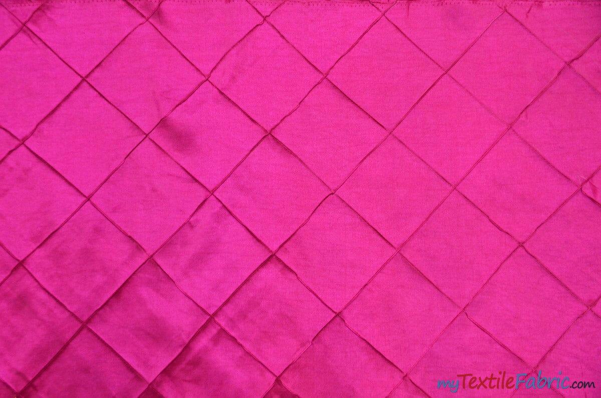 Taffeta Pintuck Fabric - 4" X 4" Diamond Pattern, 58" Width, Multiple Colors (1 Yard)