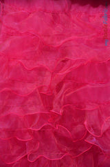 Organza Ruffled Mesh Polyester Fabric - Layered Ruffle Mesh, 57" Wide, Multiple Colors (1 Yard)