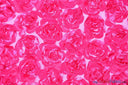 Rosette Satin Bordeaux Polyester Fabric - 3D Floral Satin Embroidered On A Mesh, Bordeaux, 52" Width (1 Yard)