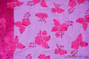 Applique Organza Polyester Fabric - Sheer Leaf Applique, Double Scallop Edge, 50/52" Wide (1 Yard)