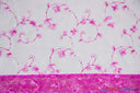 Dahlia Organza Embroidery Polyester Fabric - Embroidered Floral Sheer With Sequins Embellishment, 54" Width (1 Yard)