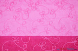 Fantasia Sheer Organza Embroidery Fabric - Embroidered Floral Sheer, 54" Width, Multiple Colors (1 Yard)
