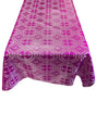 Rectangular Metallic Cross Brocade Jacquard Satin Fabric - Fuchsia/Silver, 60" Width (1 Piece)