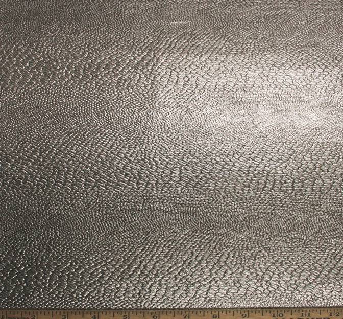 Fukuro Jacquard Polyester Spandex Fabric - Gun Metallic Foil Snake, Black/Metallic, 52/54" Width (1 Yard)