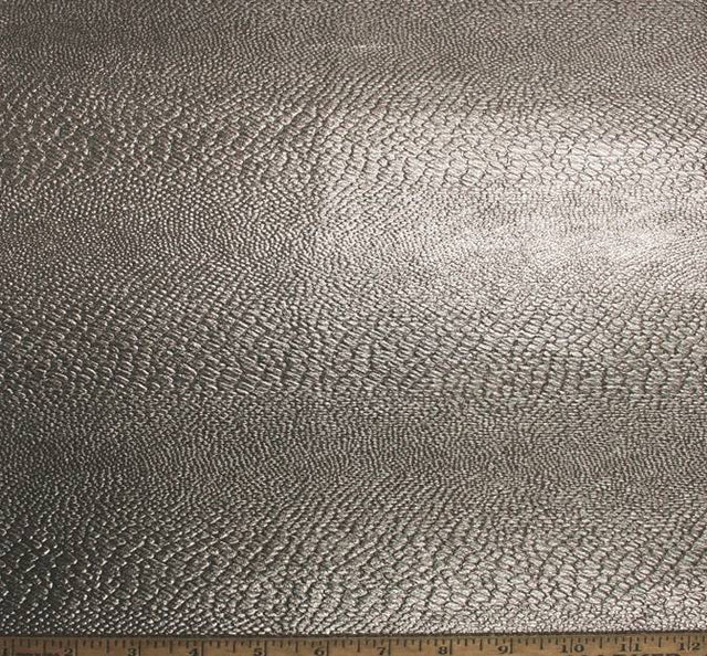 Fukuro Jacquard Polyester Spandex Fabric - Gun Metallic Foil Snake, Black/Metallic, 52/54" Width (1 Yard)