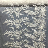 Embroidered Beaded Vine Leaf Lace