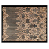 Beaded Lace Fabric - Embroidered 100 Percent Polyester Net Mesh, Floral Baroque Scalloped Edge, 52" Width (1 Yard)