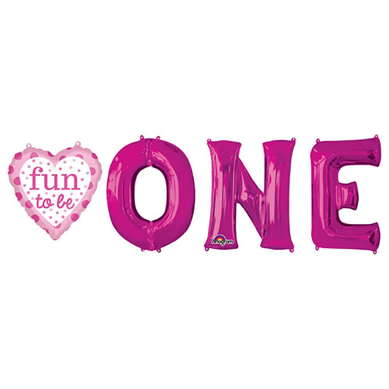Girls First Birthday Foil Balloon