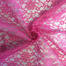 Raschel Lace Polyester Fabric - French Floral Lace, Aqua, 60" Width