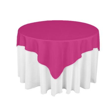 Fuschsia Square Polyester Overlay Tablecloth 72″ x 72″