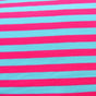 Cotton Lycra Knit Fabric Turquoise Blue and Fuschia Stripe